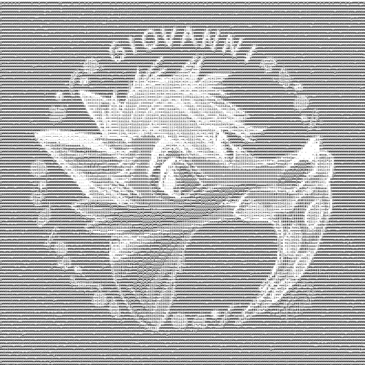 logo, ascii art of a fox
